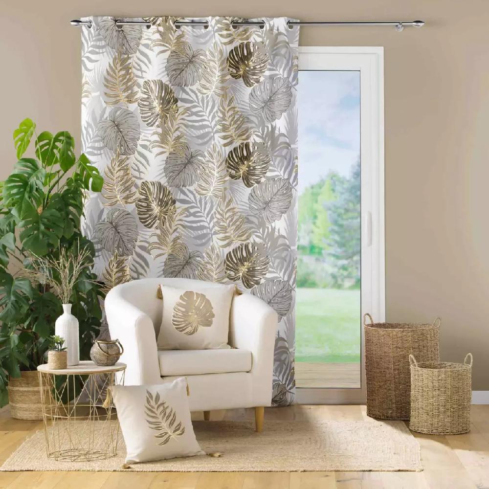 eminza Rideau oeillets (140 x 260 cm) Mogador Beige