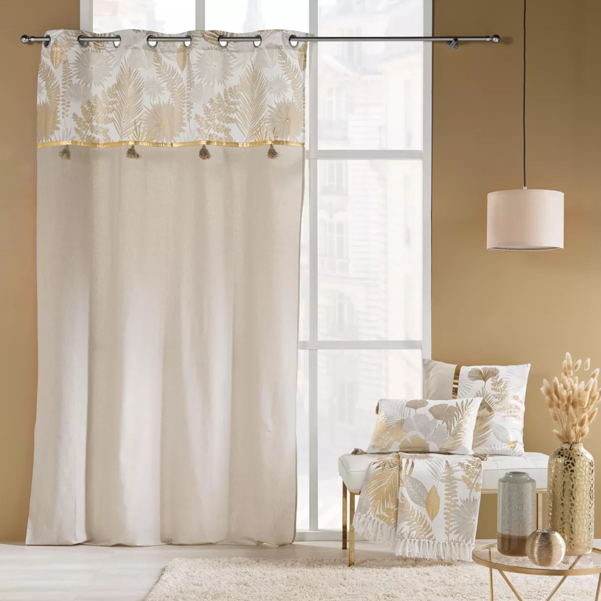 eminza Rideau polycoton (140 x 240 cm) Melisse Beige