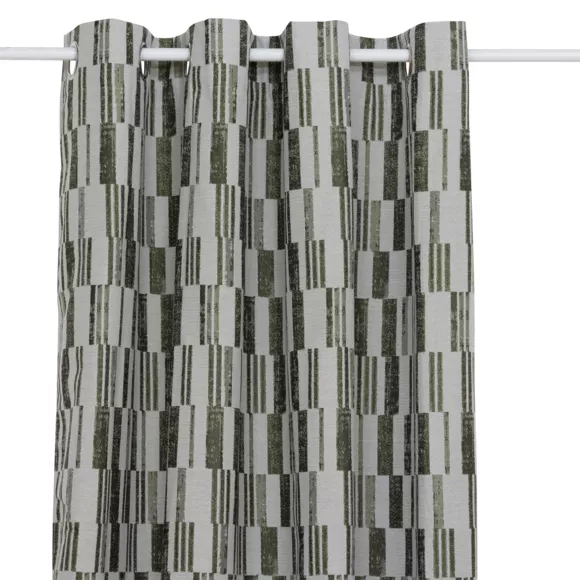 Eminza Rideau Tissé (140 X 260 Cm) Leyna Vert Kaki