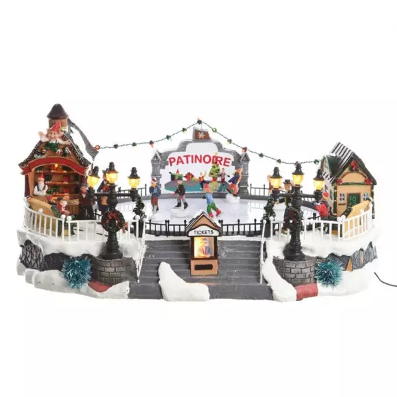 Eminza Scène De Vie Illuminée Piste De Patin Aspen