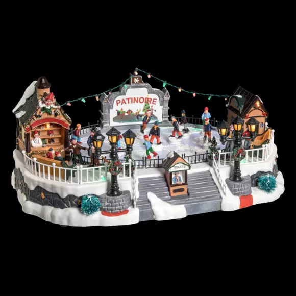 Eminza Scène De Vie Illuminée Piste De Patin Aspen