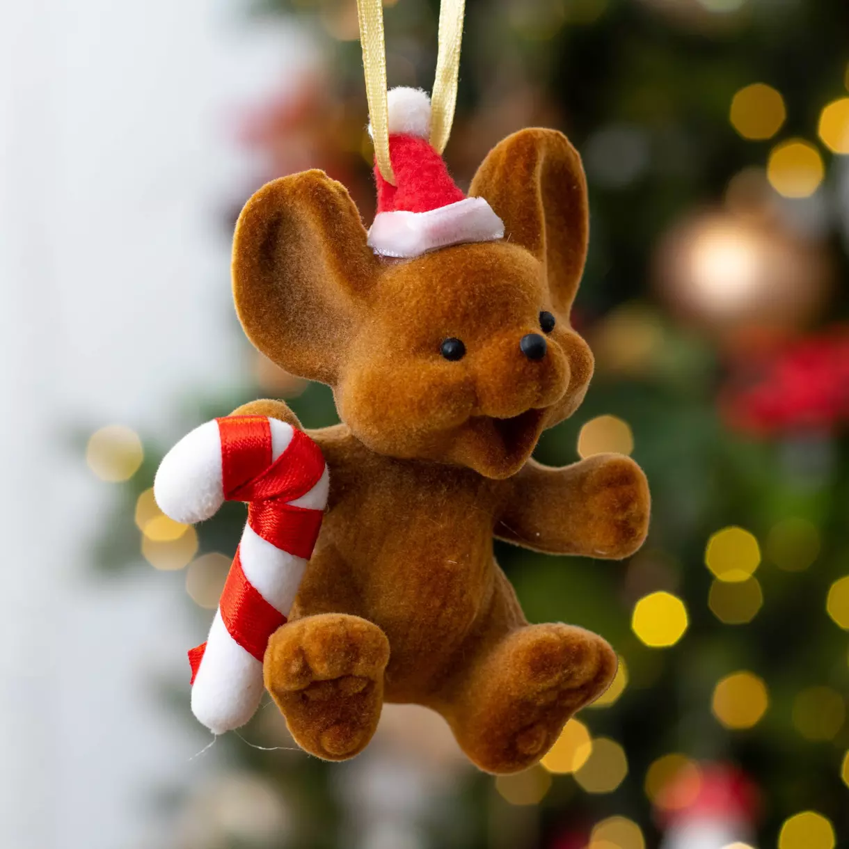 eminza Souris de Noël (H9 cm) Fretzy Marron