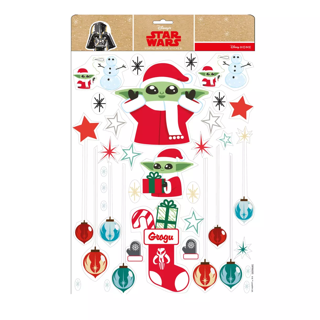 eminza Stickers pour fenêtre Disney Star Wars Yoda