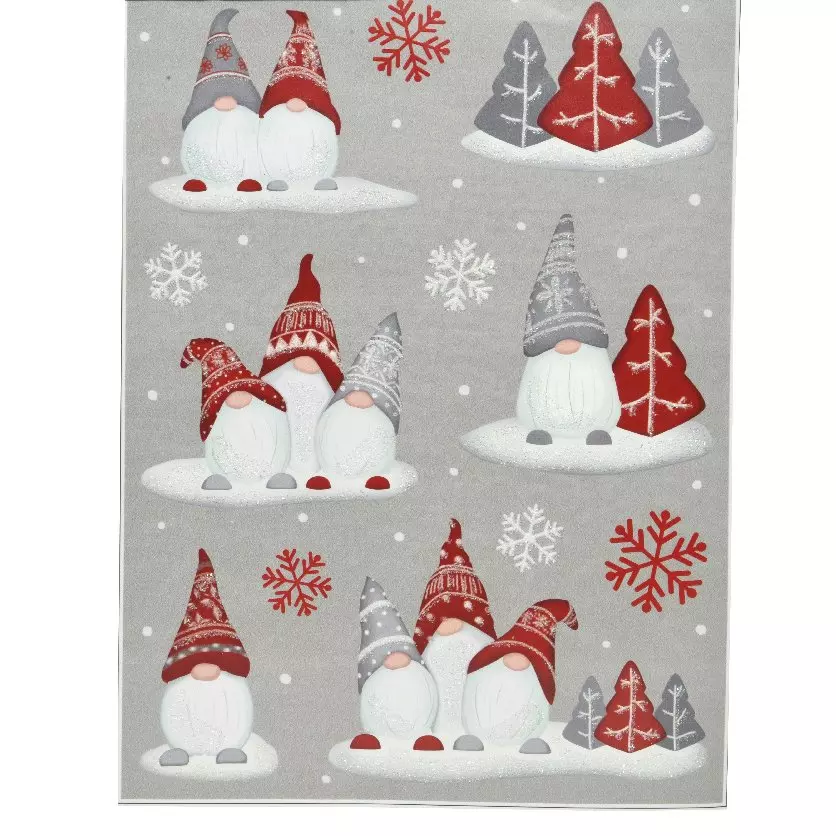 eminza Stickers vitrostatique Lutin de Noël