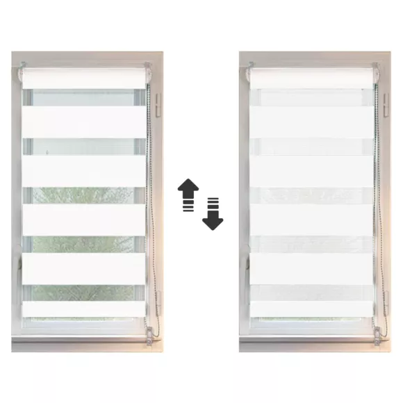 Eminza Store Enrouleur Jour / Nuit (45 X 180 Cm) Blanc