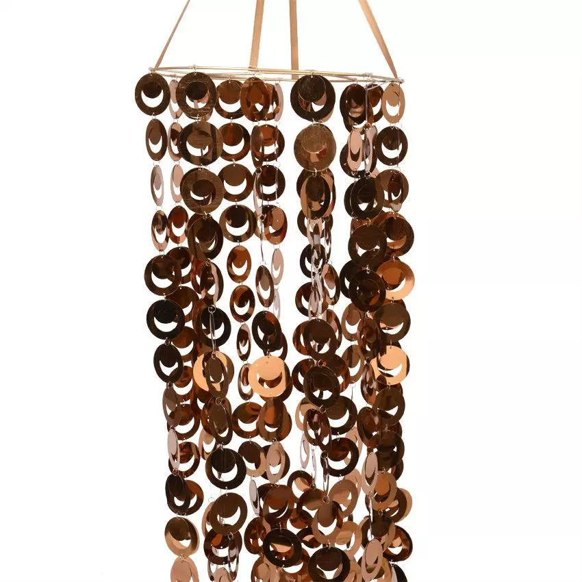 eminza Suspension de fête (H180 cm) Abat jour Cuivre
