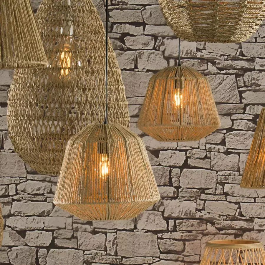 Eminza Suspension En Corde (D29 Cm) Ethnik Naturel