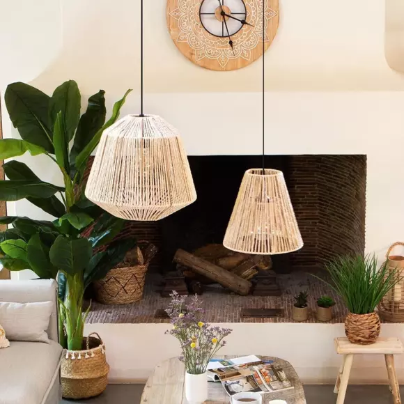 Eminza Suspension En Corde (D30 Cm) Ethnik Naturel