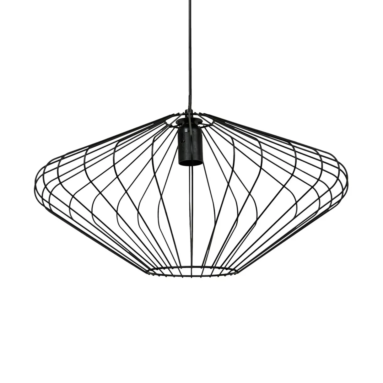 eminza Suspension lumineuse métal (D45 cm) Rosa Noir