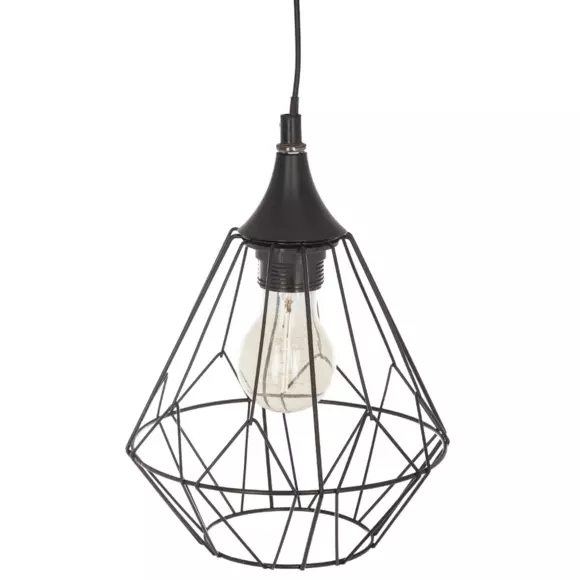 Eminza Suspension Métal (D19 Cm) Diamant Noir