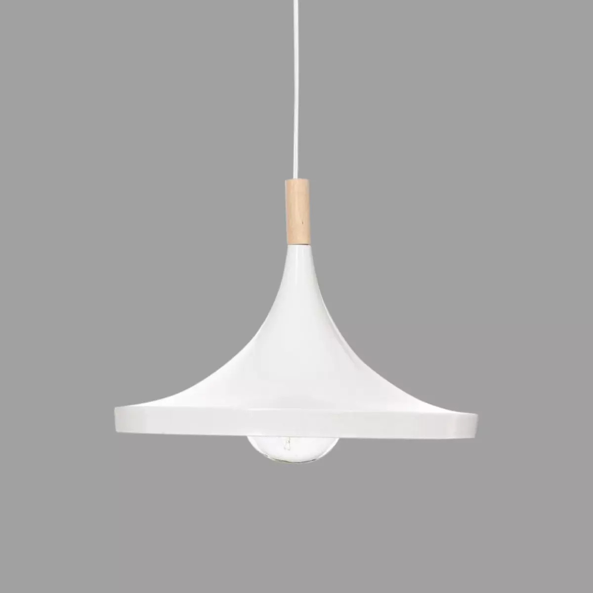 eminza Suspension métal (D32 cm) Vela Blanche