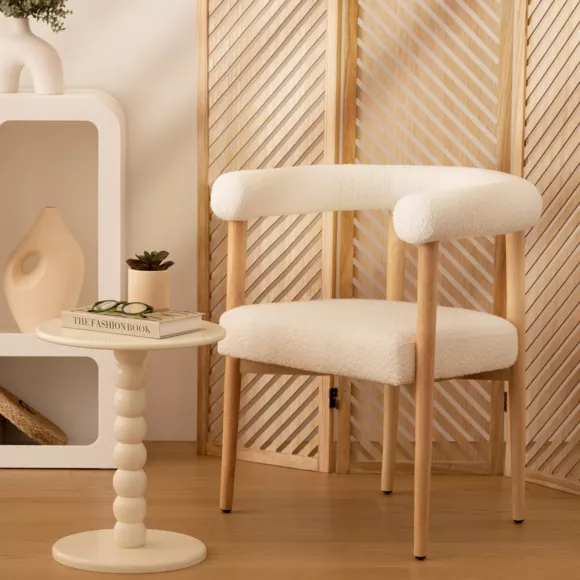 Eminza Table à Café Bois (H46 5 Cm) Chamlo Blanche