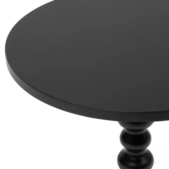 Eminza Table à Café Ronde En Bois (H50 Cm) Alix Noir