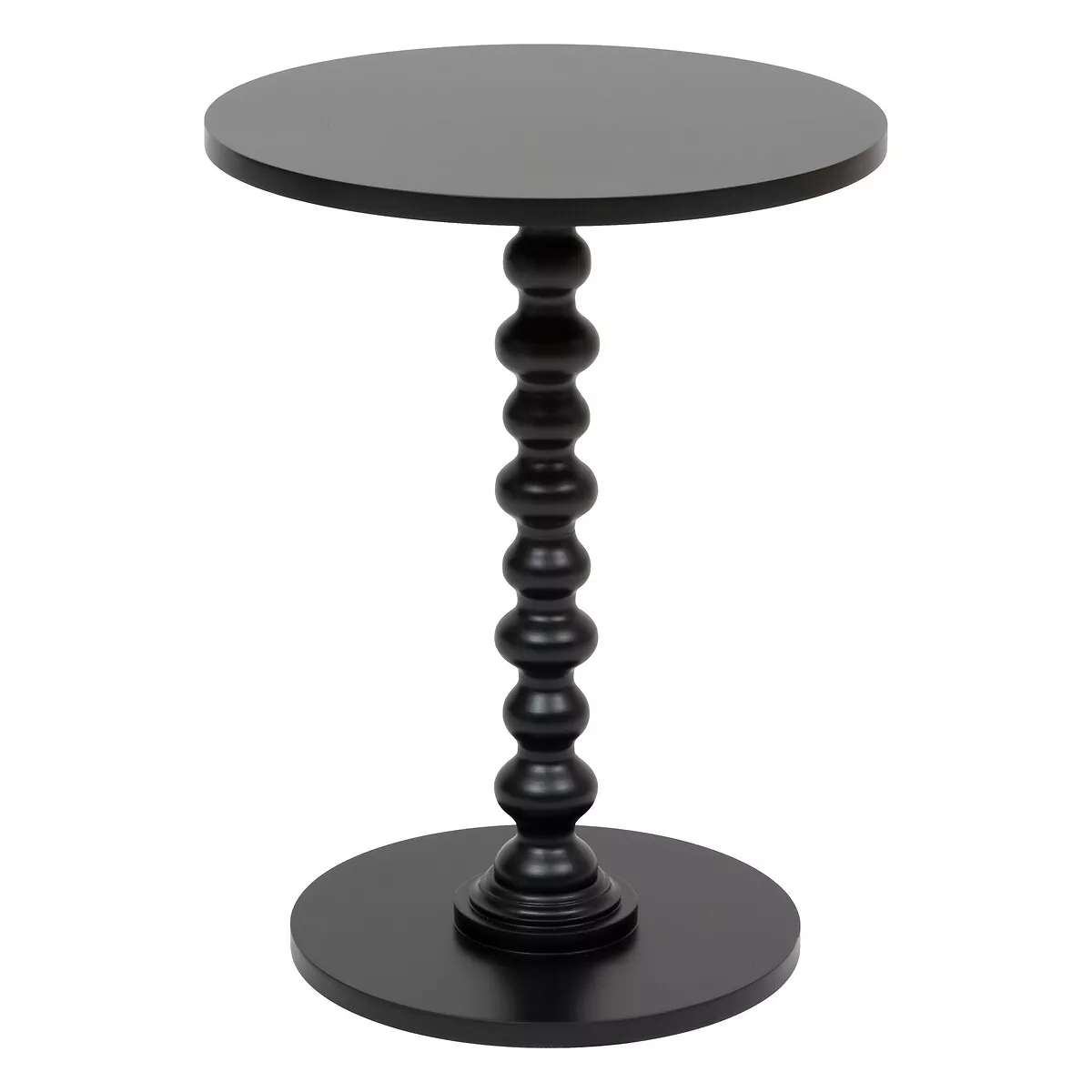 eminza Table à café ronde en bois (H50 cm) Alix Noir