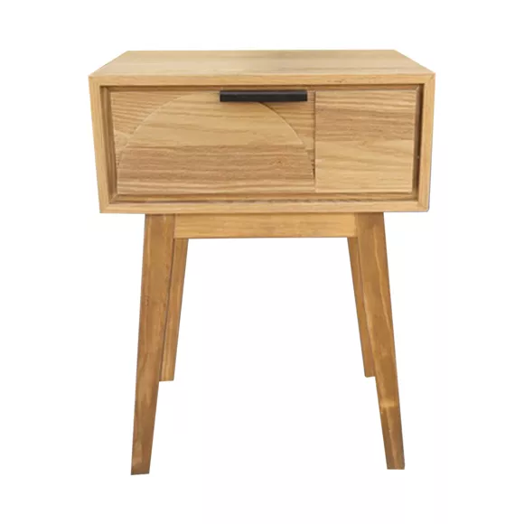 Eminza Table De Chevet Bois (H58 Cm) Hanoï Naturel