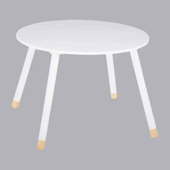 Eminza Table Enfant Bois (H43 Cm) Douceur Blanche