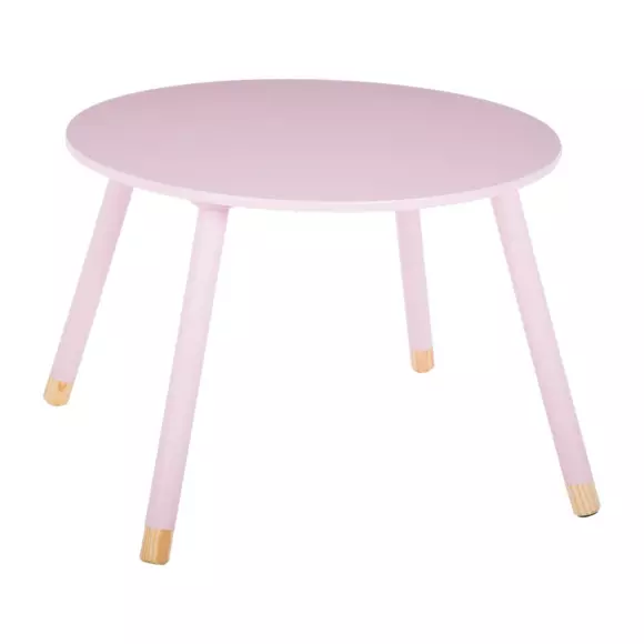 Eminza Table Enfant Bois (H43 Cm) Douceur Rose