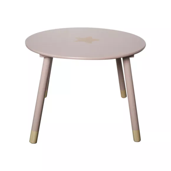 Eminza Table Enfant Bois (H44 Cm) Stars Rose