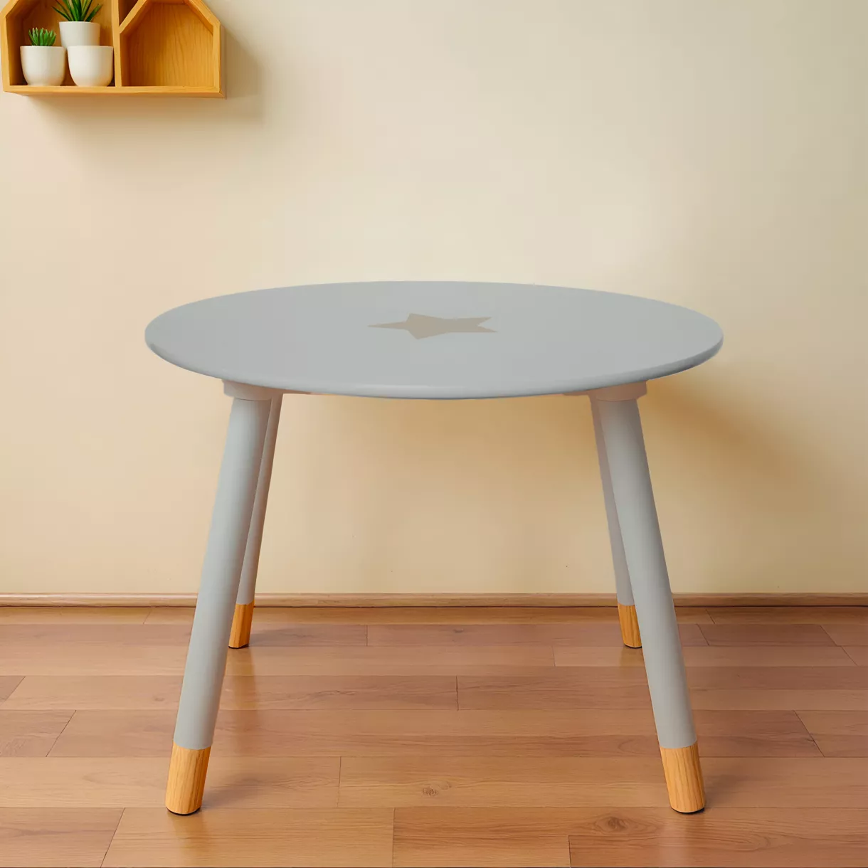 eminza Table enfant bois (H44 cm) Stars Verte