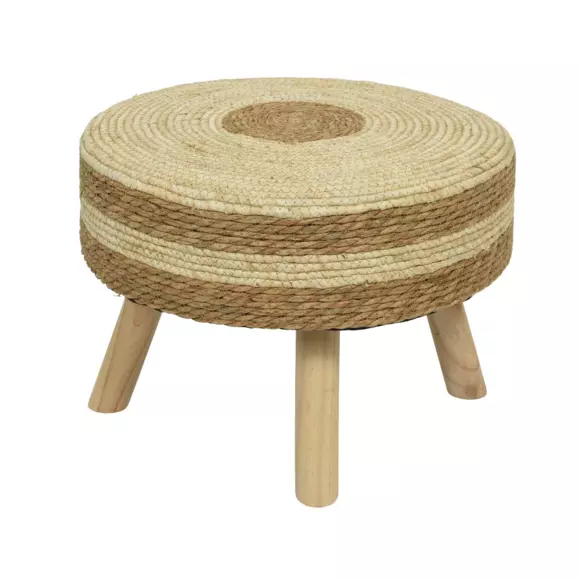 Eminza Tabouret Déco (D50 X H35 Cm) Algue Naturel