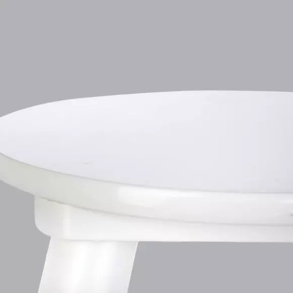 Eminza Tabouret Enfant Bois (H24 Cm) Douceur Blanc