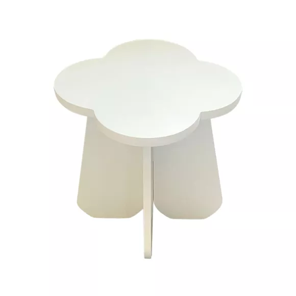 Eminza Tabouret Enfant Bois (H29 Cm) Nuage Blanc