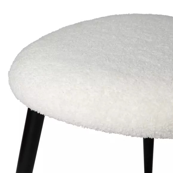 Eminza Tabouret Enfant Bouclette Blanc