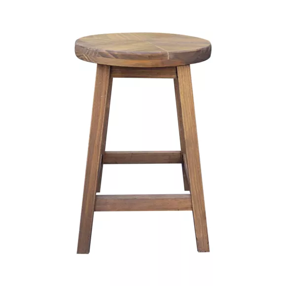 Eminza Tabouret Rond Bois (H45 Cm) Davao Marron