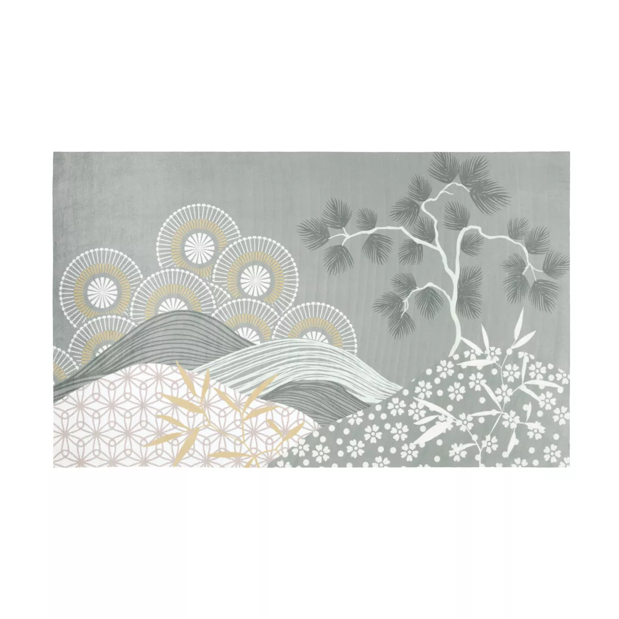 eminza Tapis antidérapant (45 x 75 cm) Yuki Vert