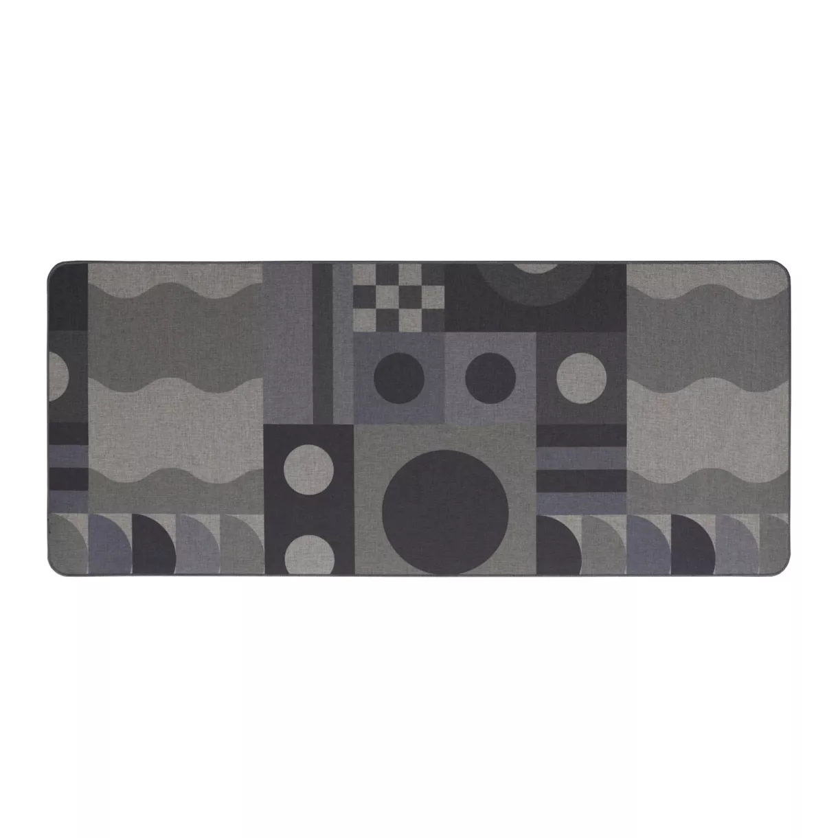 eminza Tapis antidérapant (50 x 120 cm) Geo Gris