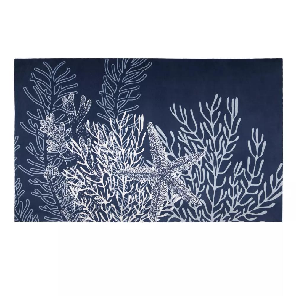 eminza Tapis antidérapant (75 cm) Carnac Bleu marine