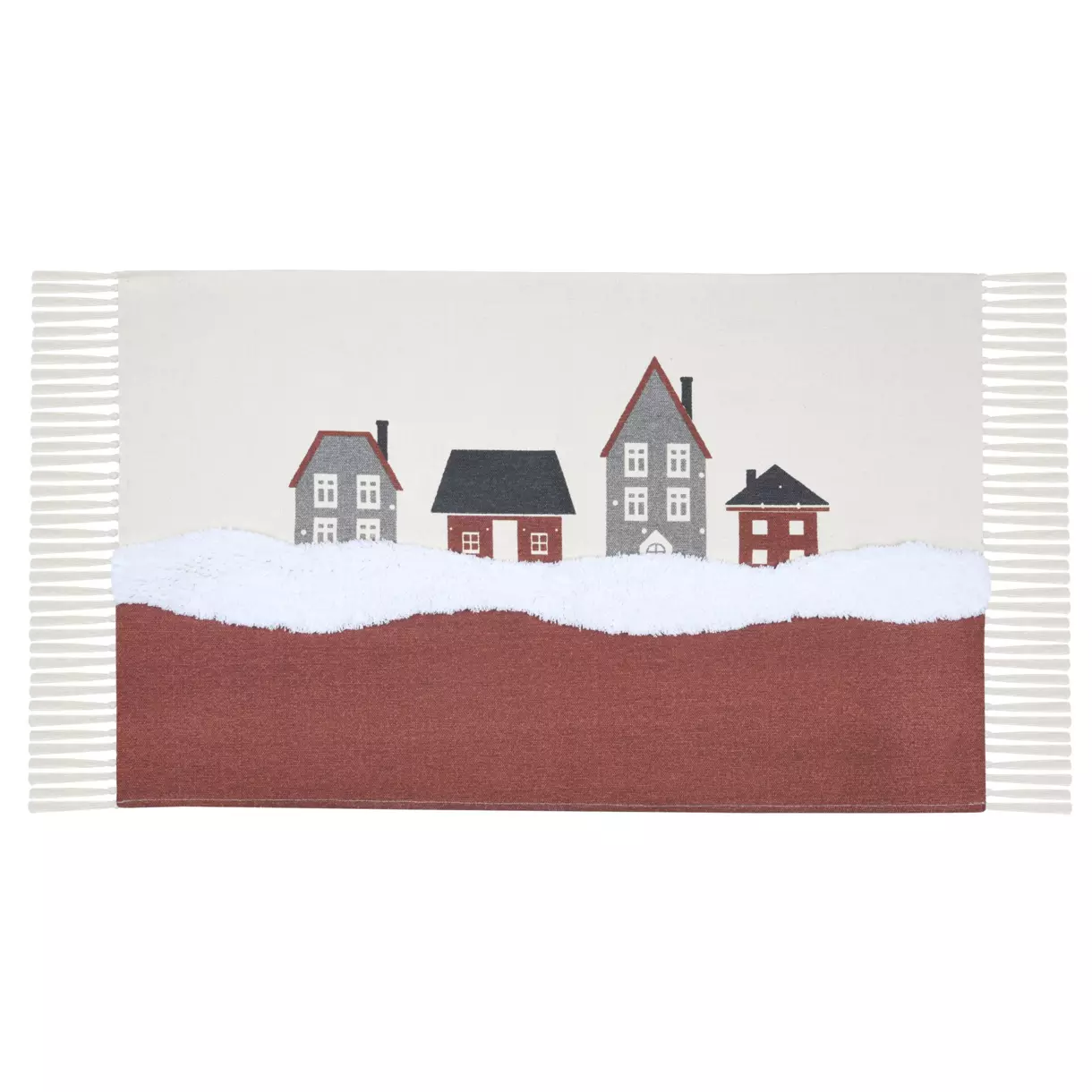 eminza Tapis coton (90 cm) Cornouailles Ecru