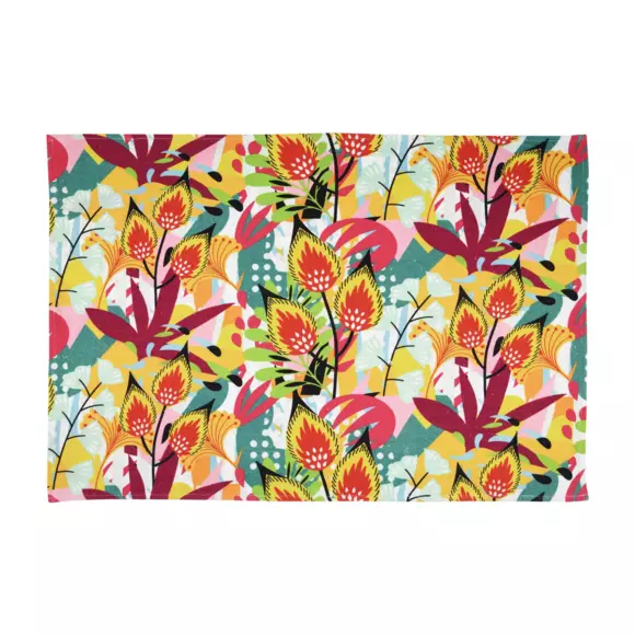 Eminza Tapis Coton (90 Cm) Popart Jaune Moutarde