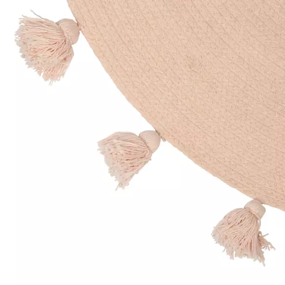 Eminza Tapis Coton Enfant (90 Cm) Lou Rose