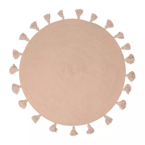 Eminza Tapis Coton Enfant (90 Cm) Lou Rose