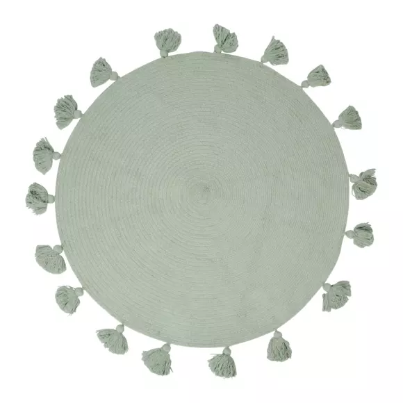 Eminza Tapis Coton Enfant (90 Cm) Lou Vert