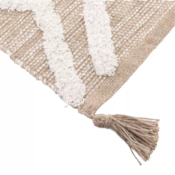 Eminza Tapis Coton Et Jute (45 X 90 Cm) Fez Beige