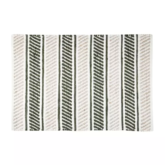 Eminza Tapis Coton Et Jute (60 X 90 Cm) Jarvis Vert