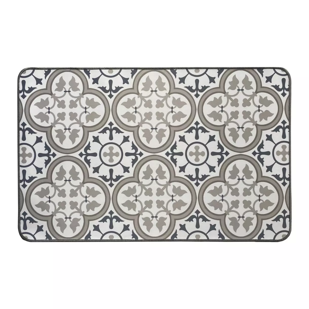 eminza Tapis d'entrée antidérapant (80 cm) Paco Bleu