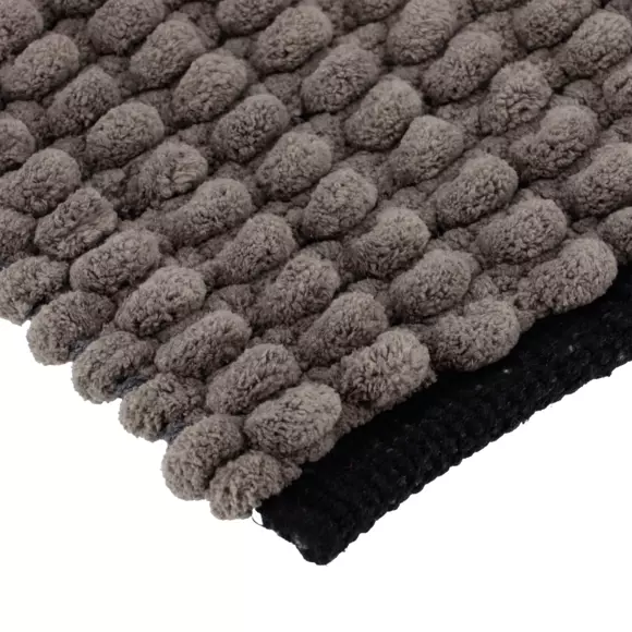 Eminza Tapis De Bain (120 Cm) Black Line Gris / Noir