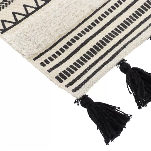 Eminza Tapis De Bain Coton (45 X 90 Cm) Agadir Noir