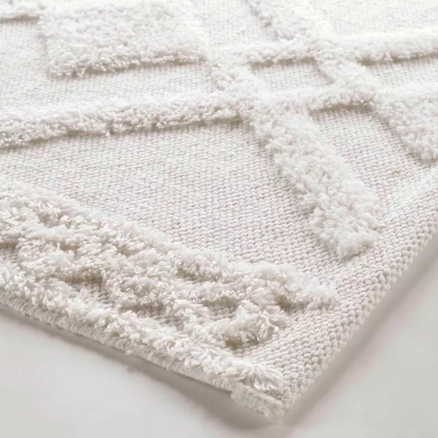 Eminza Tapis De Bain Coton (50 X 80 Cm) Gladis Blanc