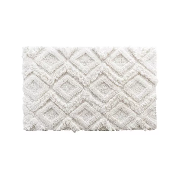 Eminza Tapis De Bain Coton (50 X 80 Cm) Ikatis Blanc