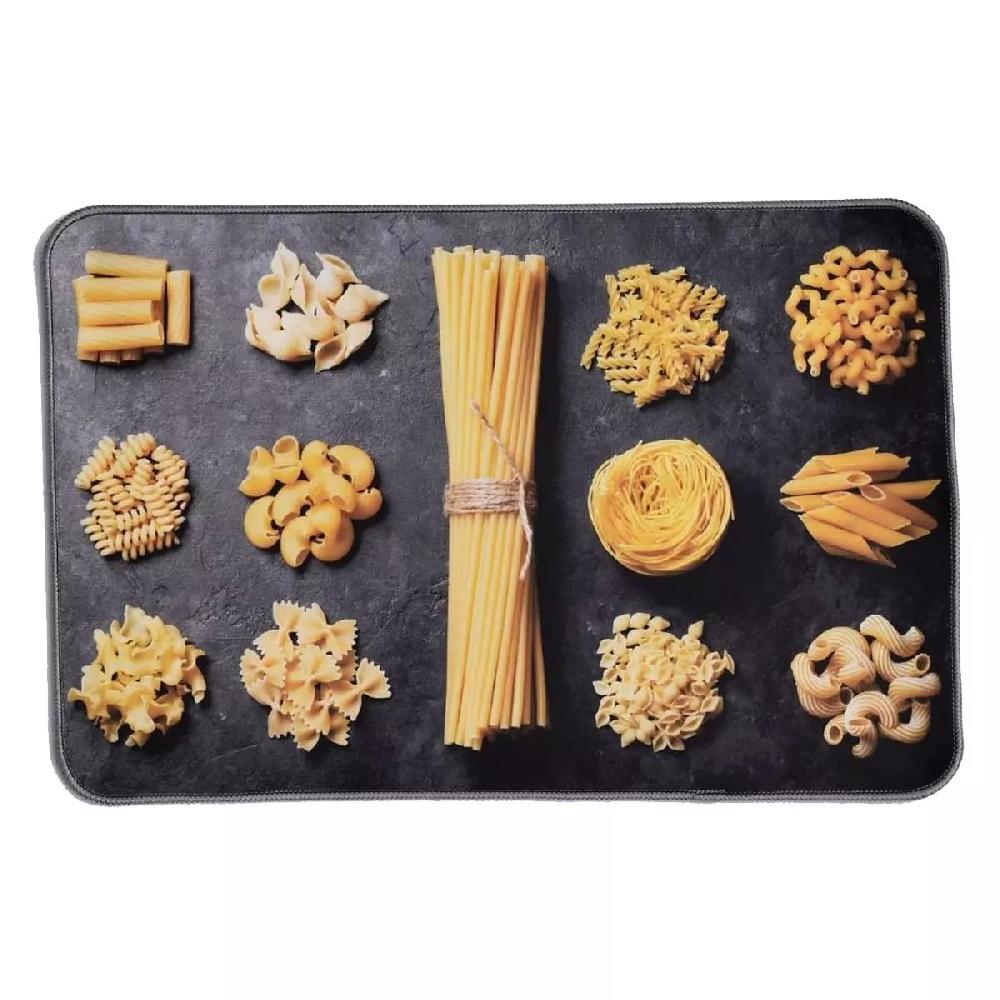 eminza Tapis de cuisine (60 cm) Pasta Jaune