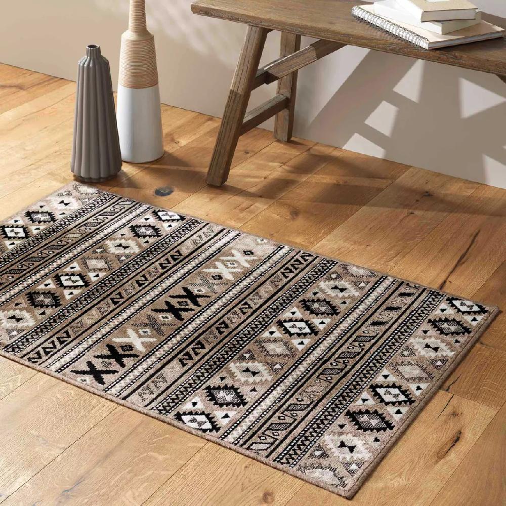 eminza Tapis de salon (68 x 110 cm) Sakari Taupe