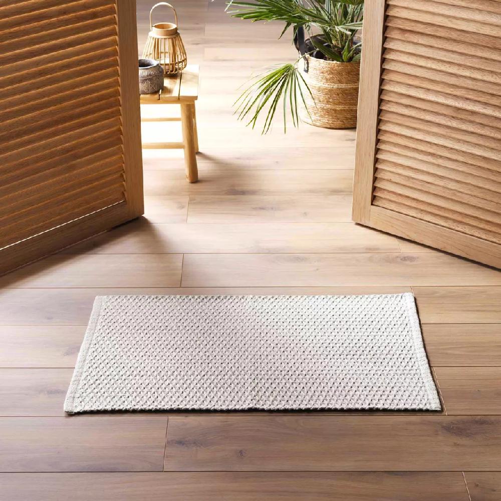 eminza Tapis de salon coton (50 x 80 cm) Alivia Ecru