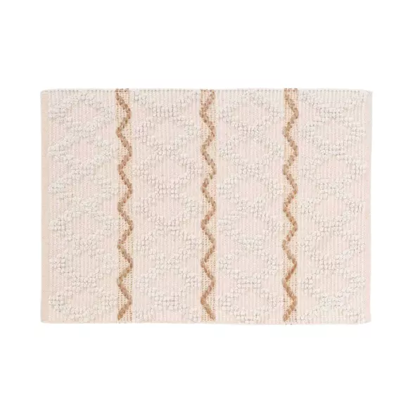Eminza Tapis De Salon Coton (60 X 90 Cm) Belem Ecru