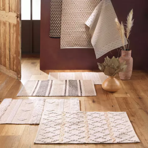 Eminza Tapis De Salon Coton (60 X 90 Cm) Belem Ecru
