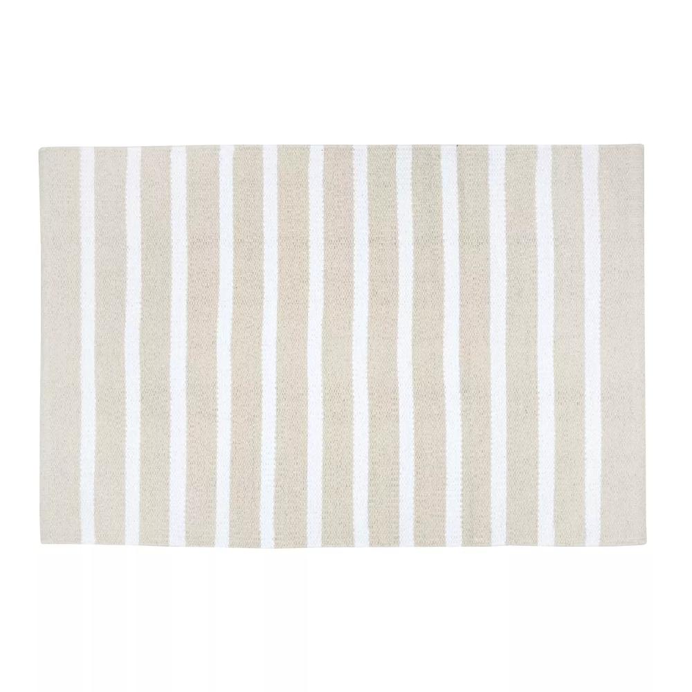 eminza Tapis de salon coton (60 x 90 cm) Calvi Blanc