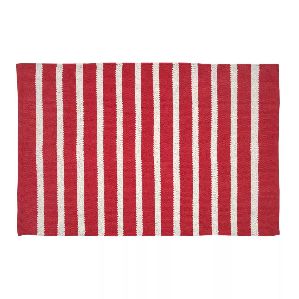 eminza Tapis de salon coton (60 x 90 cm) Calvi Rouge